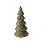 Candela media albero champagne Natalizia Preziosa