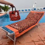 Hand Bag mare Zebrata Arancione