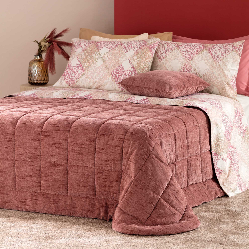 27706879facba3f969a93b4eed77bc71 Trapunta Ciniglia Fiammata Lorey Rosa Antico - immagine 1