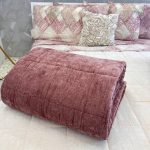 Trapunta Ciniglia Fiammata Lorey  Rosa Antico - immagine 2