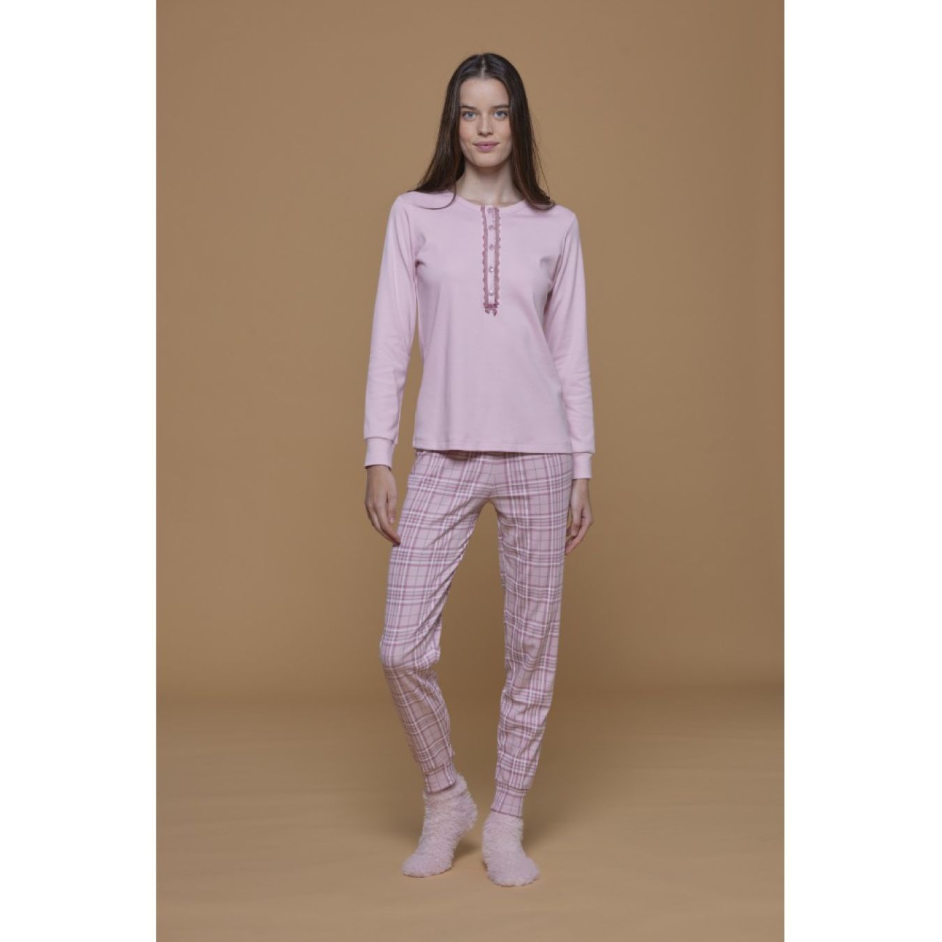 00057 -- 000 (70) Pigiama Donna Caldo cotone Marta Noìdinotte Calibrato FA8035 - immagine 1