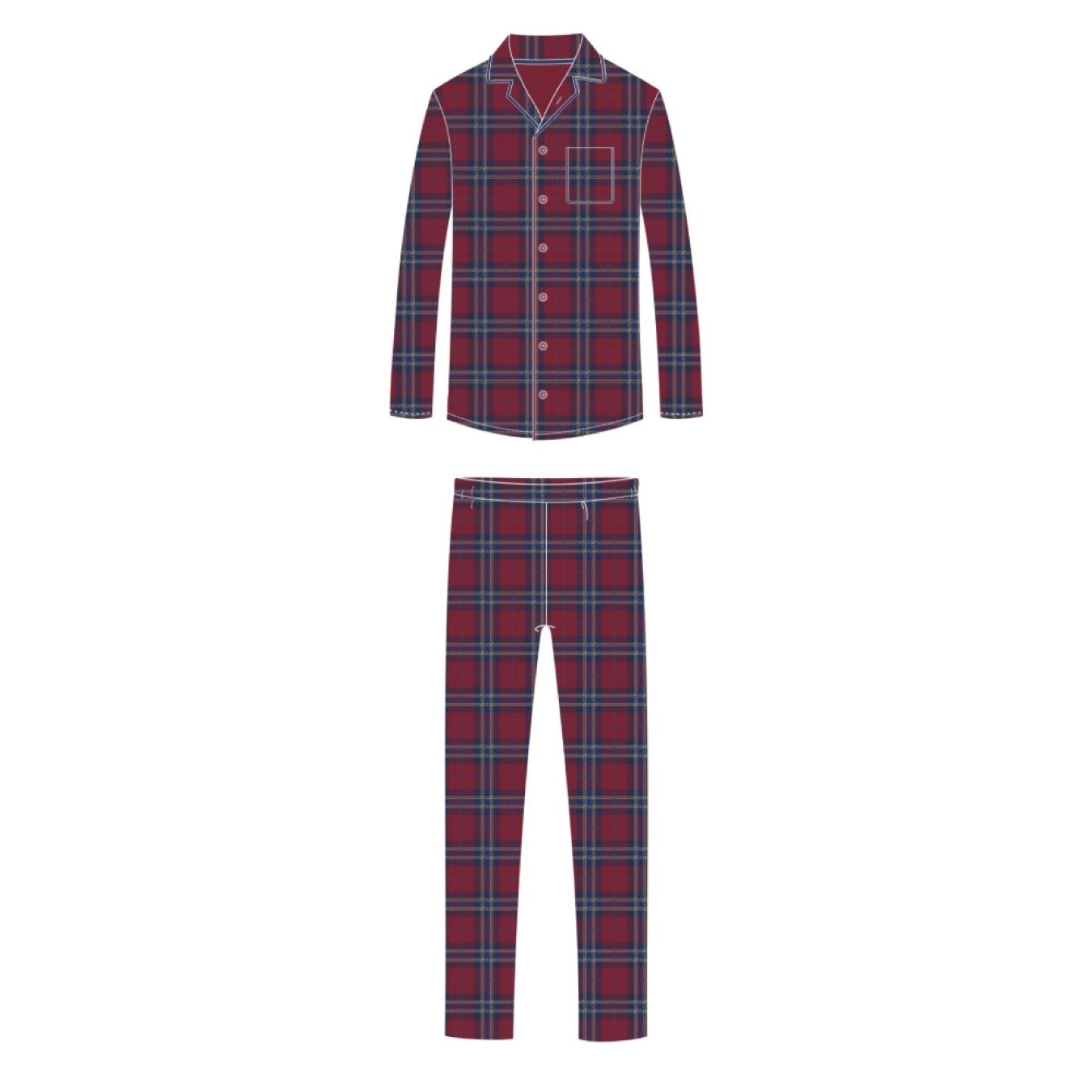 00097 -- 000 (111) Pigiama Uomo Caldo Cotone Scotty FC2533 - immagine 1