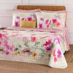 Trapuntino In Percalle Fleur Arancio Tramonto