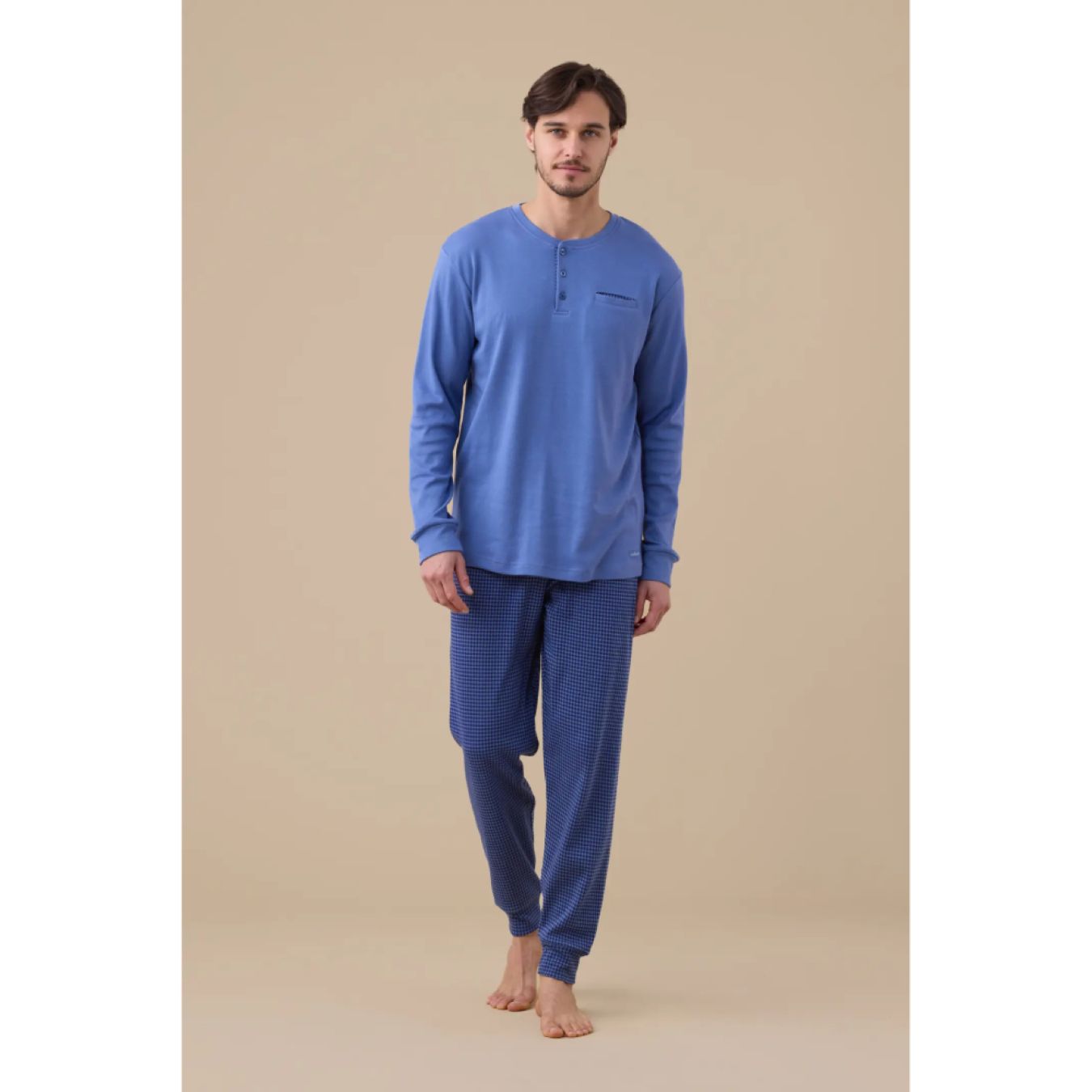 01701 -- 000 (1803) Pigiama Uomo Caldo Cotone FC3112 - immagine 1