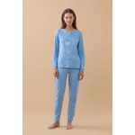 Pigiama Donna Caldo Cotone Gattino FA9185