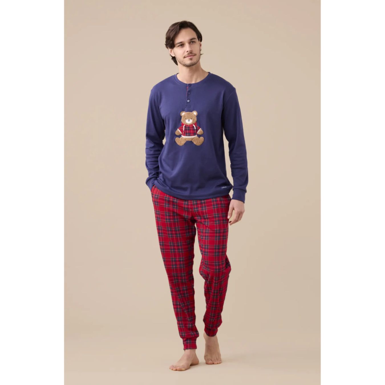01741 -- 000 (1843) Pigiama Uomo Caldo Cotone FC003150 - immagine 1