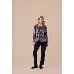 Completo donna ciniglia felpata articolo floreale FA009341