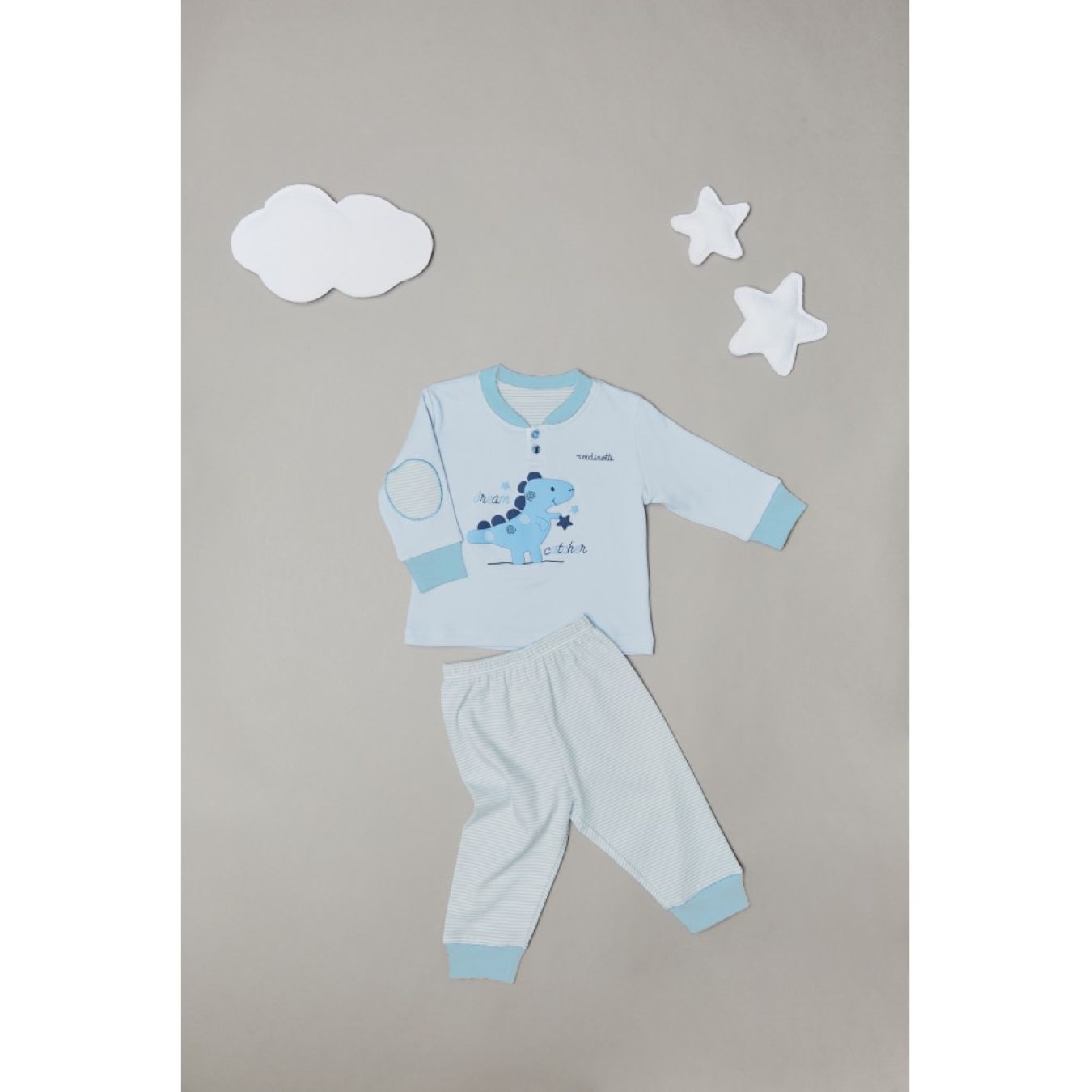 01964 -- 000 (2071) Pigiama neonato Caldo Cotone Oliver Noi di Notte FT0662 - immagine 1