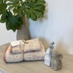 Set 1+1 Spugna Flower Jacquard Rosa