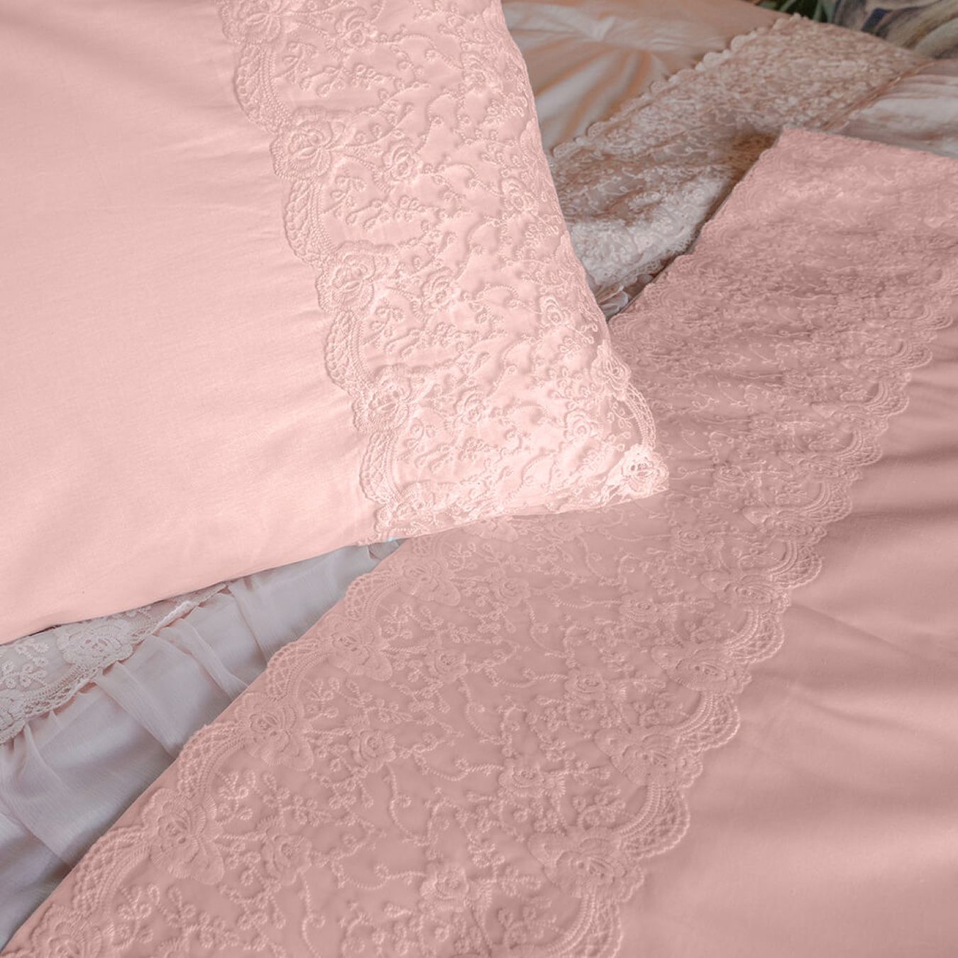 02070 -- 000 (2177) Lenzuola Matrimoniale MarieClaire L’Atelier 17 LE00306 Rosa - immagine 1