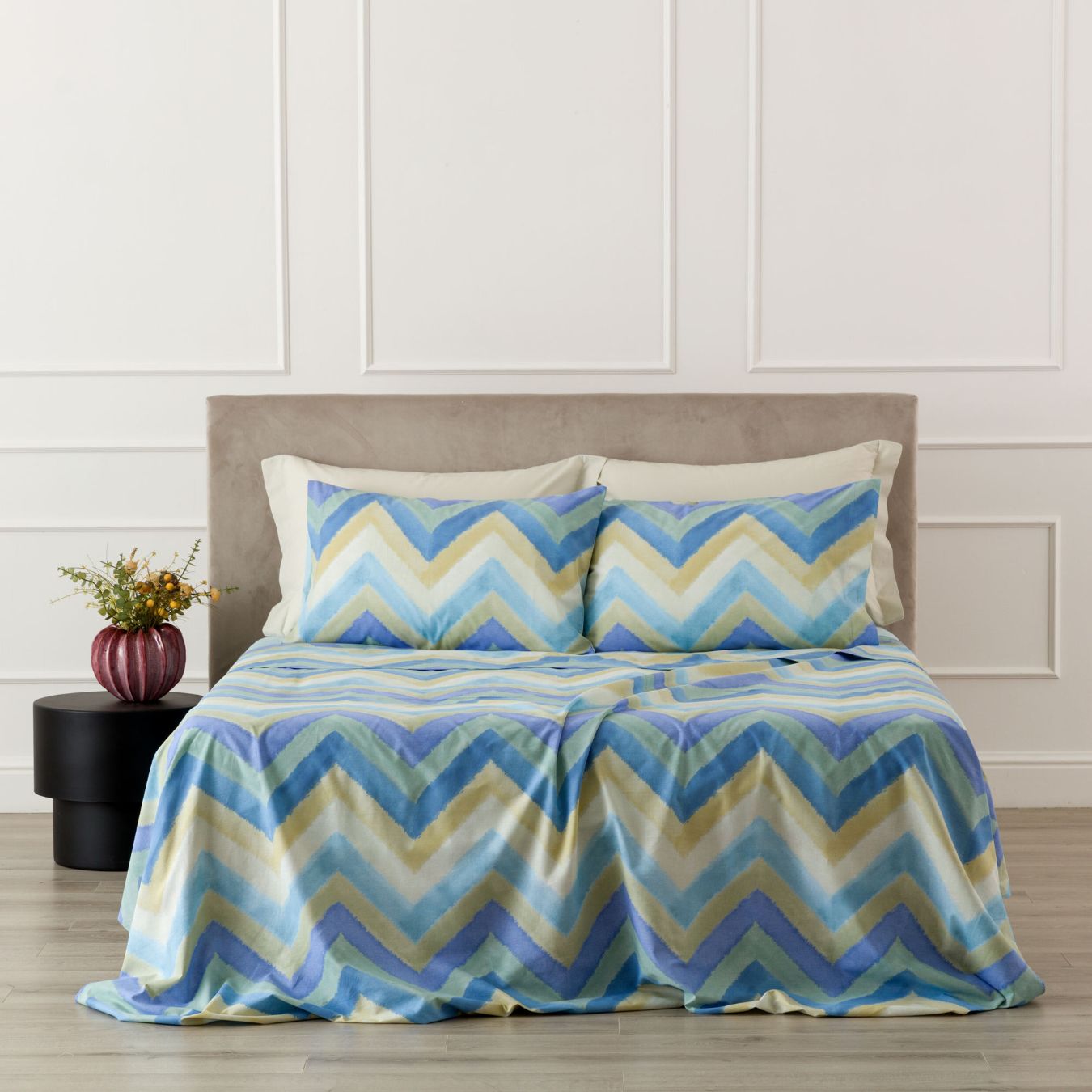 02236 -- 000 (2344) Completo Lenzuola Copriletto 1P Arben Avio by Riviera - immagine 1