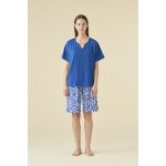 Pigiama Donna Manica Corta Pantalone Bermuda  -FA009584