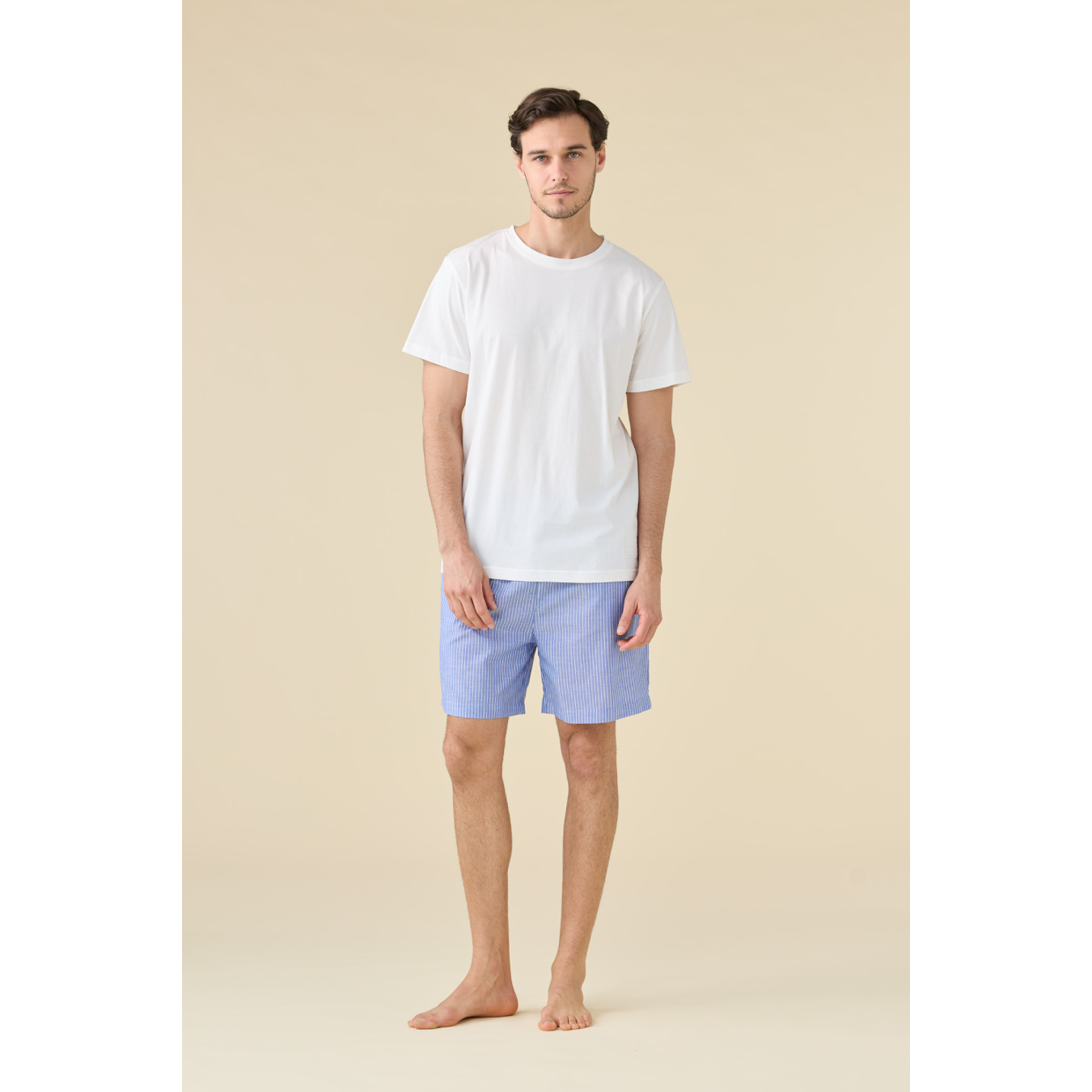 02213 -- 000 (2320) Pigiama Uomo Mezza Manica Bianco FC003276 by Noidìnotte - immagine 1