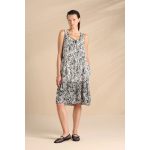 Abito Camicia Donna Calibrato in Viscosa Nero LA003615