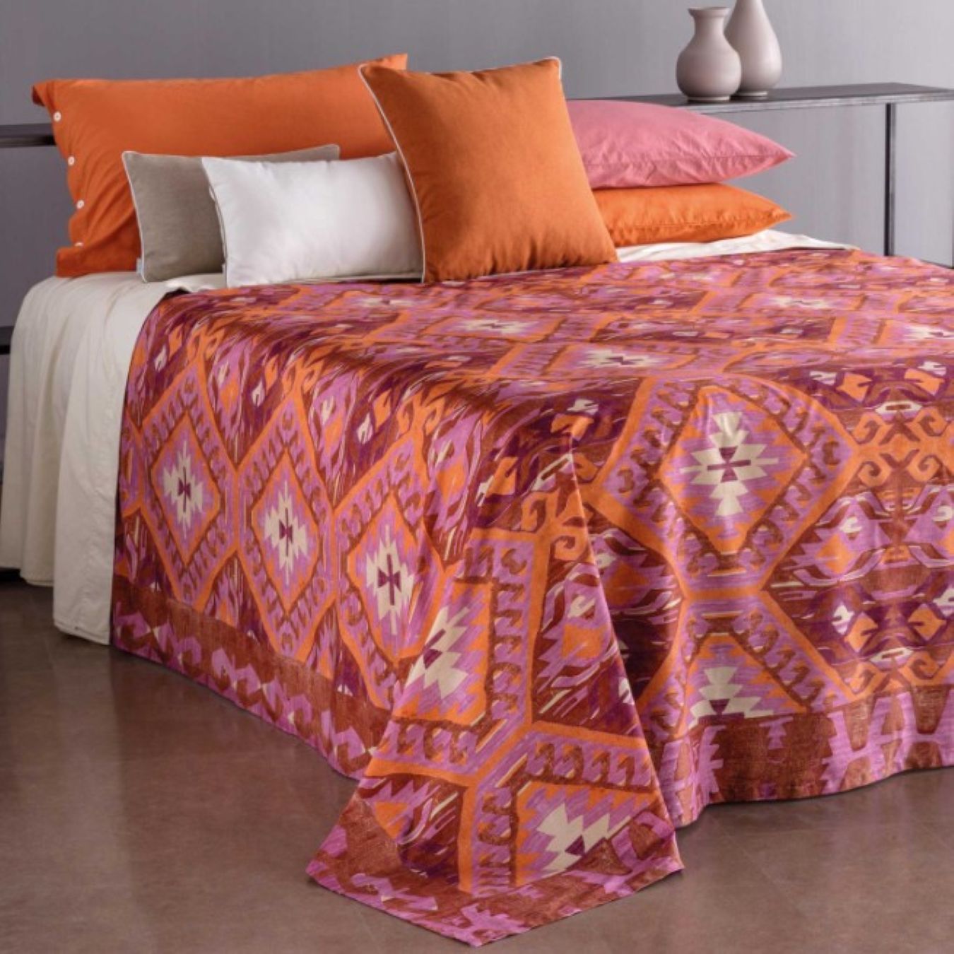 02188 -- 000 (2295) Copritutto Percalle 270 x 270 cm Coco Rosa By Riviera - immagine 1